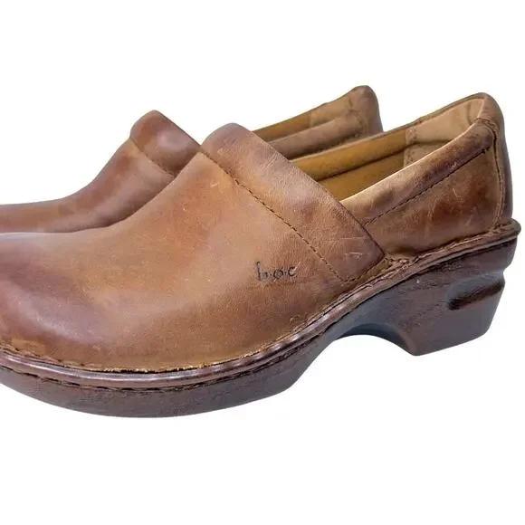 CLOGS Peggy Brown Vegan Leather B.O.C. Boho Women Size 6.5 Festival Earthy - Picture 8 of 8